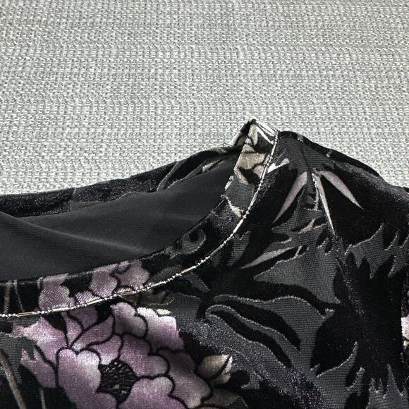 The Limited Collection Top Medium Velvet Burnout Floral Lined Whimsigoth Witchy - Picture 6 of 11